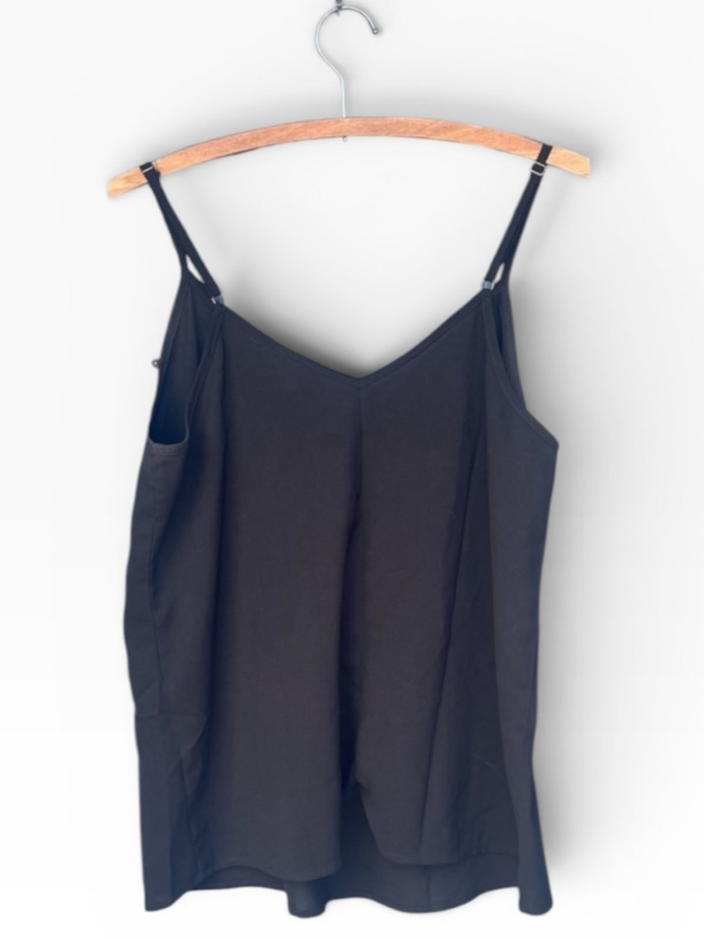Embroidered Black Cami Tank Top Floral Boho - Picture 2 of 5